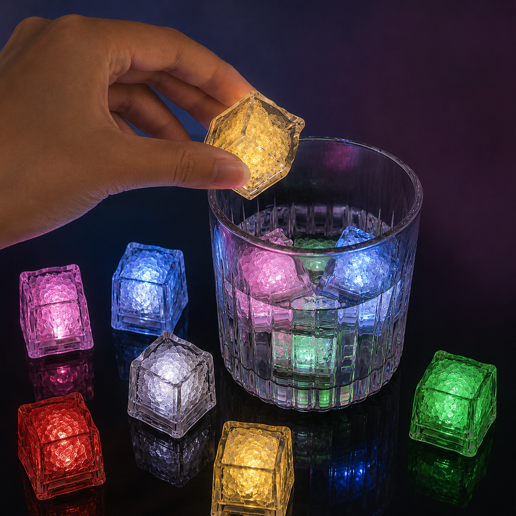 Cubetti LED Riutilizzabili per Feste e Drink