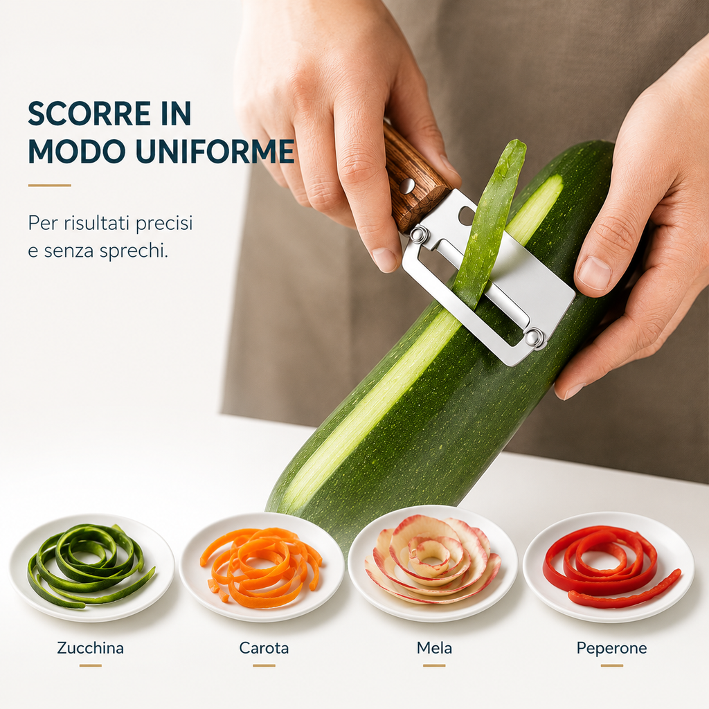 Pelapatate in acciaio inox con apribottiglie