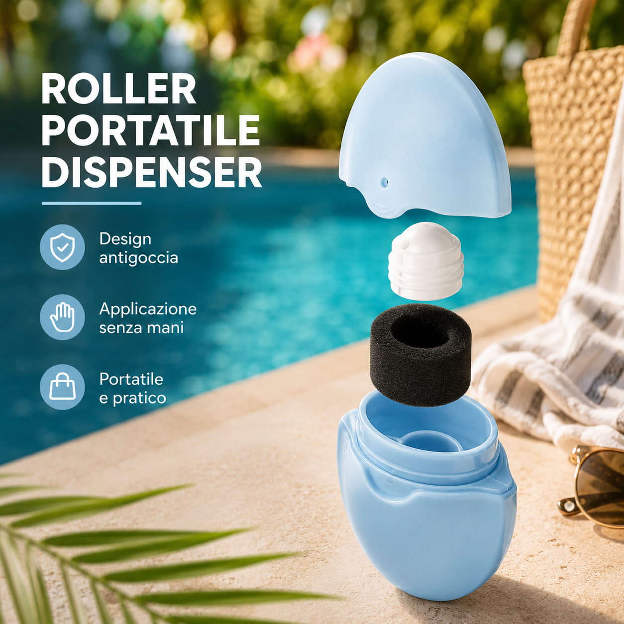 Rolino™ – Roll-on ricaricabile per creme e lozioni