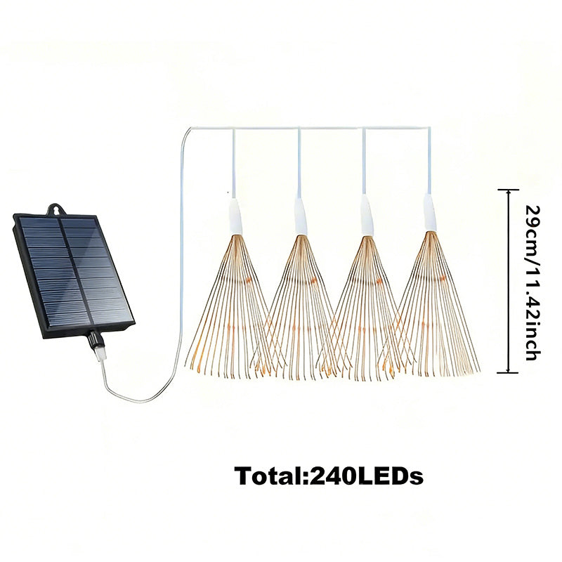 Luci solari decorative effetto raggiera LED