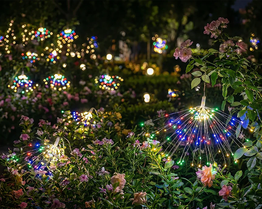 Luci solari decorative effetto raggiera LED