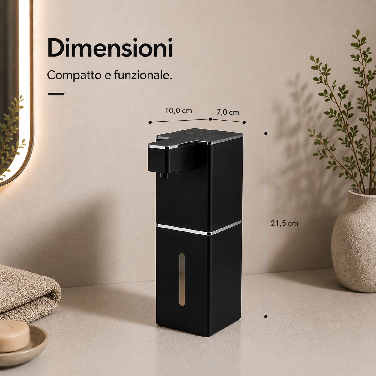 Dispenser Sapone Automatico Touchless con Sensore IR