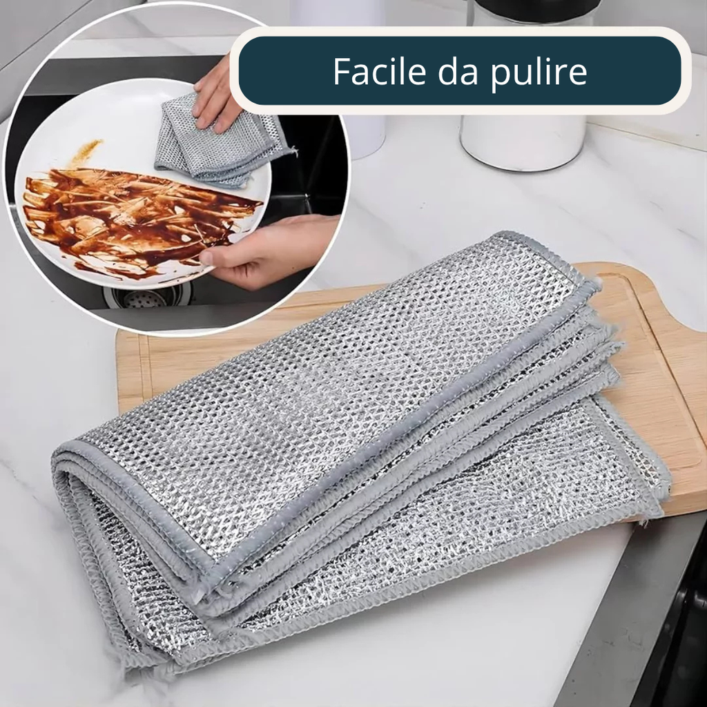 Panno micro-acciaio – Rimuove sporco e grasso senza graffi