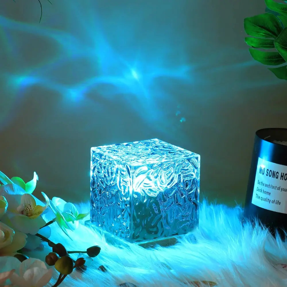 Norcube™ Lampada a Cubo  – Lampada a Cubo con 16 Effetti di Aurora Boreale