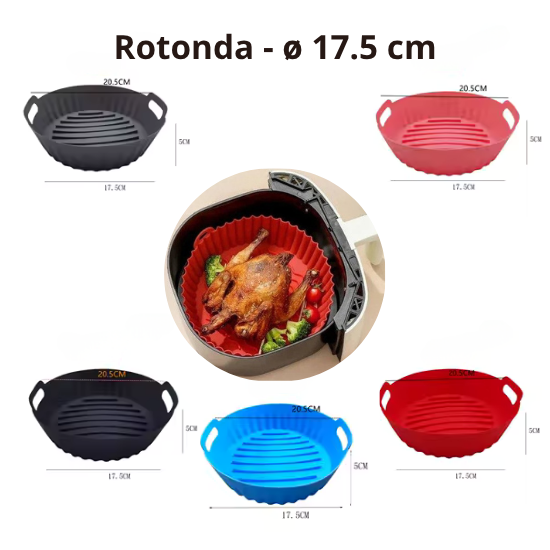 Contenitore in silicone riutilizzabile per friggitrice ad aria – Adatto anche a forno, microonde e frigorifero
