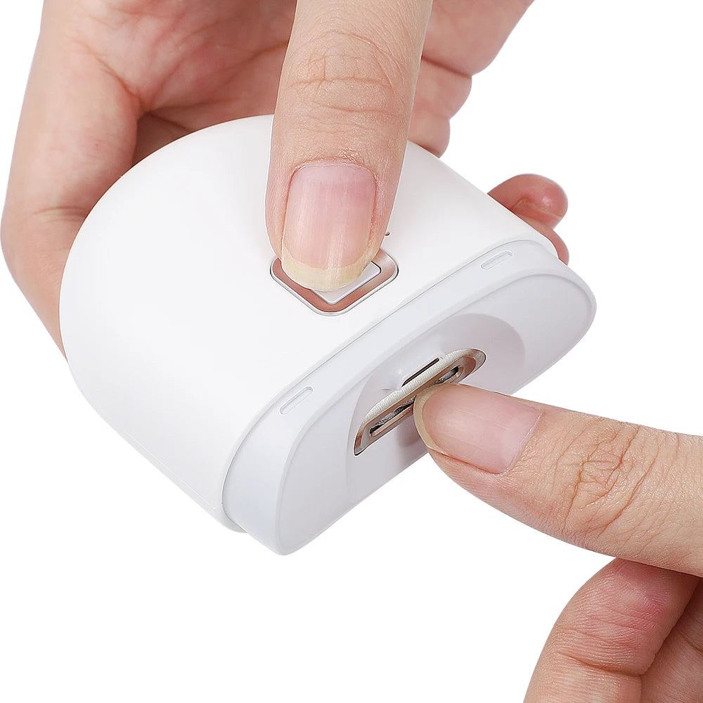 Tagliaunghie Elettrico Automatico 2-in-1 con Limetta e Raccoglitore Integrati