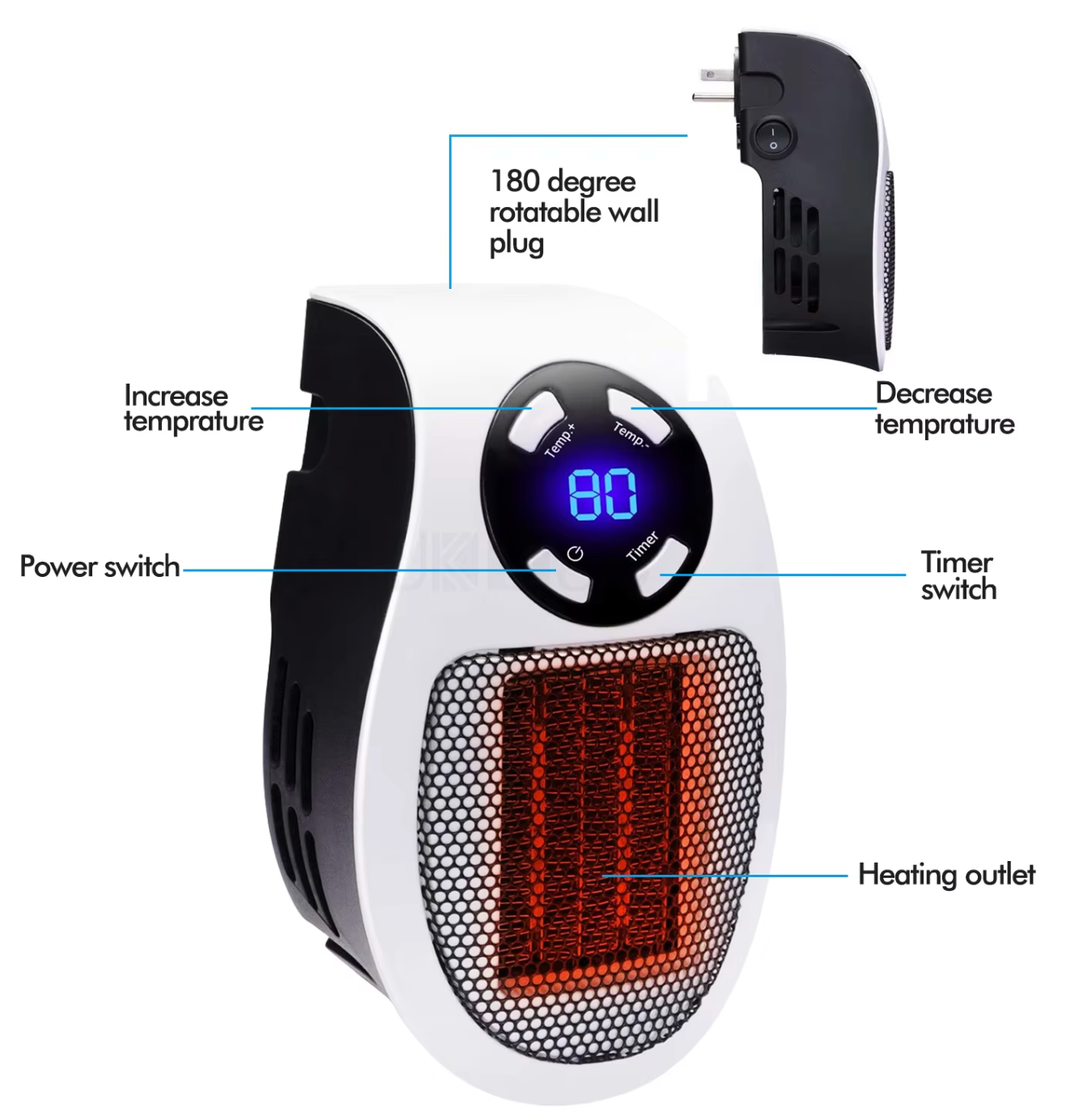 HeatGo™ Stufa Elettrica - Stufa Elettrica Portatile