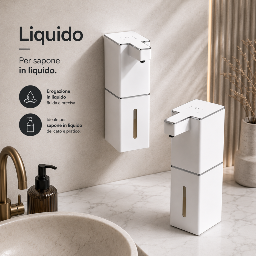 Dispenser Sapone Automatico Touchless con Sensore IR