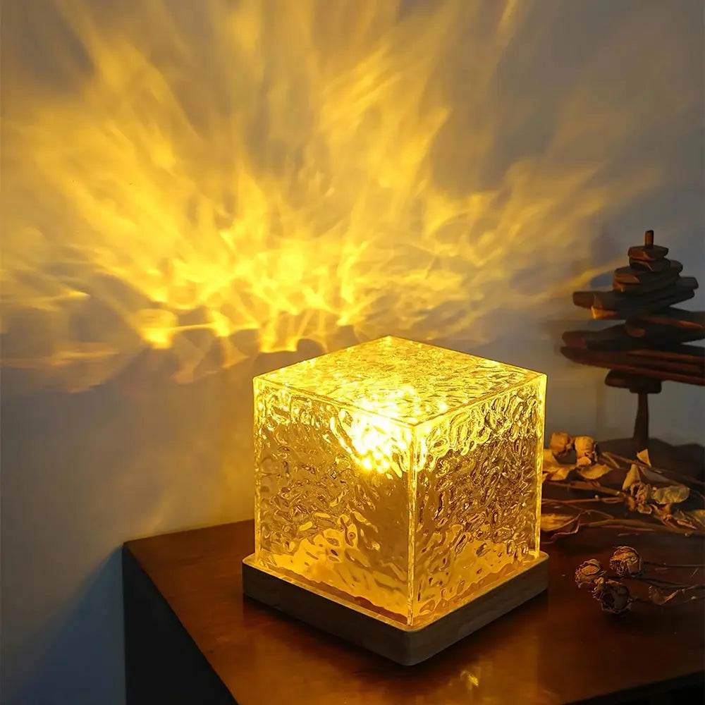 Norcube™ Lampada a Cubo  – Lampada a Cubo con 16 Effetti di Aurora Boreale