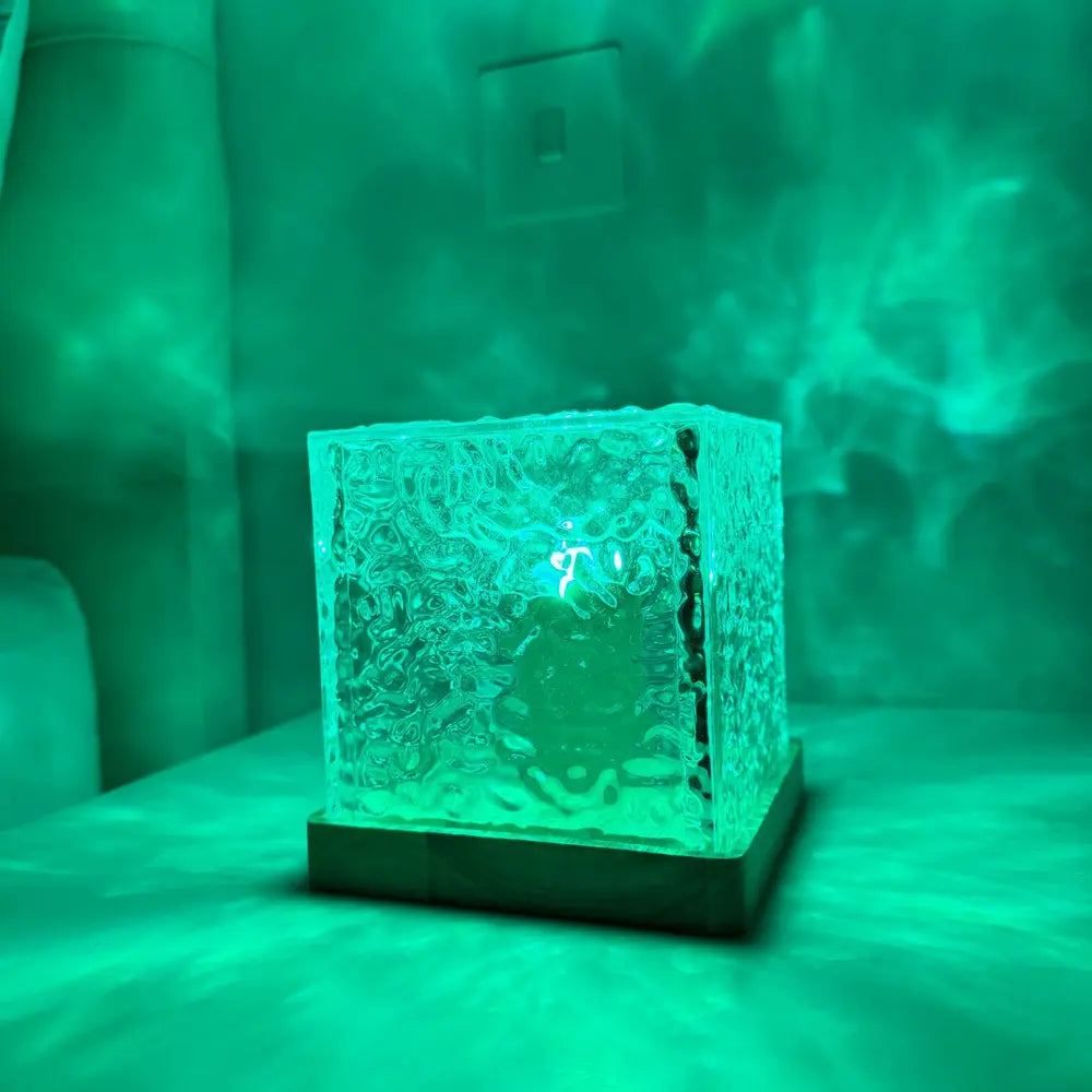 Norcube™ Lampada a Cubo  – Lampada a Cubo con 16 Effetti di Aurora Boreale