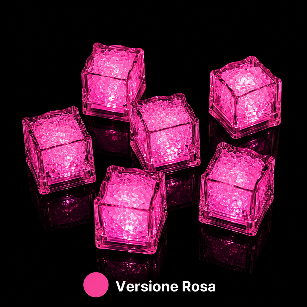 Cubetti LED Riutilizzabili per Feste e Drink